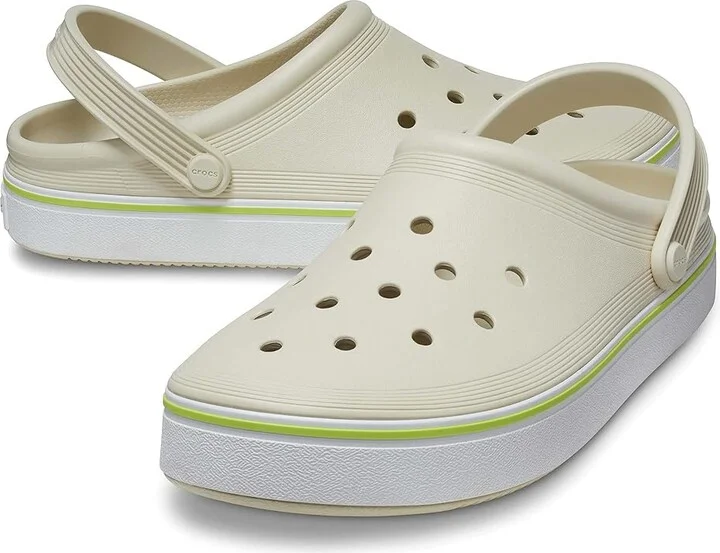 Crocs Court Clog Shoes Bone : Men's 2 - Women's 4 Medium, Synthetic