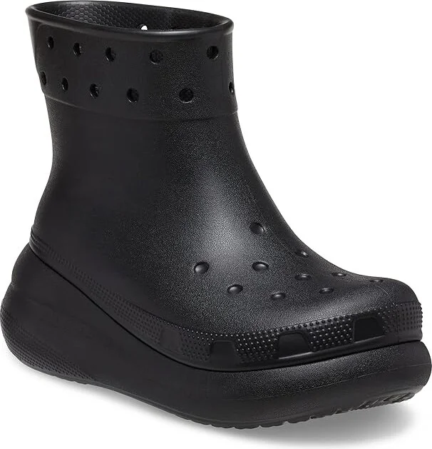 Crocs Crush Rain Boot Shoes Black : Men's 3 - Women's 5 Medium, Synthetic