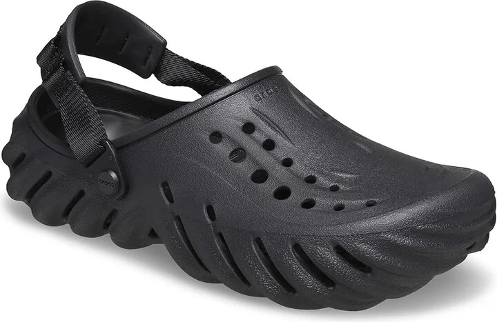 Crocs Echo Clog Shoes Black : Men's 10 - Women's 12 Medium, EVA/Textile
