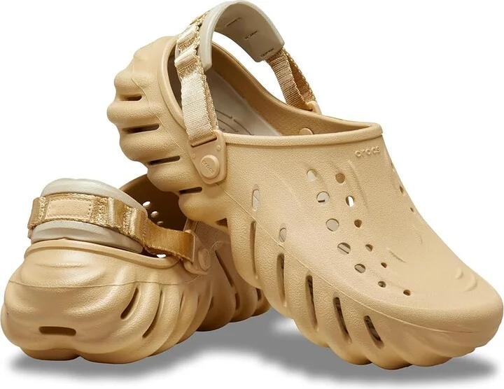 Crocs Echo Clog Shoes Wheat : Men's 3 - Women's 5 Medium, EVA/Textile