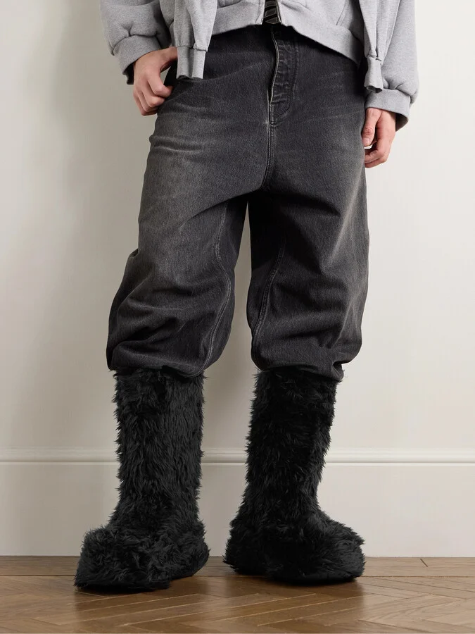 + Crocs Faux Fur and Rubber Platform Boots - Image 2