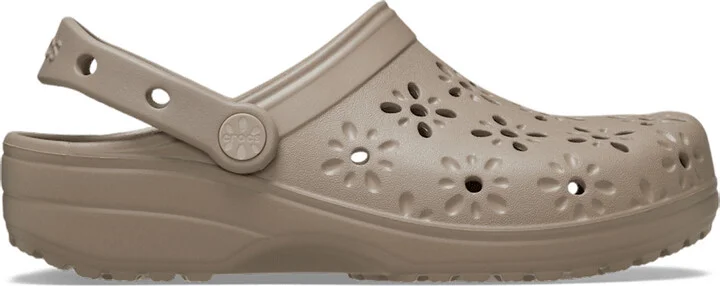 CROCS Floral Cut-Out Womens Classic Clogs - Image 2
