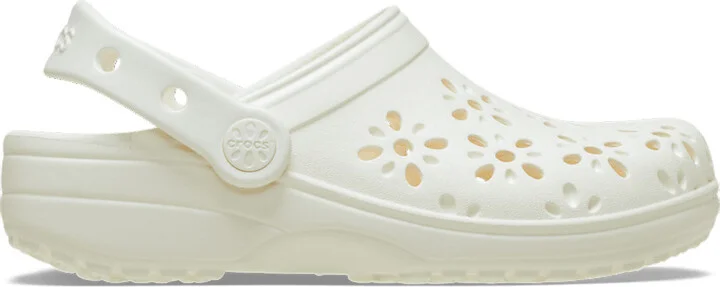 CROCS Floral Cut-Out Womens Classic Clogs - Image 2
