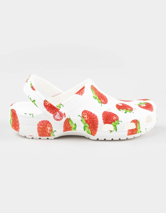 CROCS Fresh Fruits Strawberry Womens Classic Clogs - Image 2