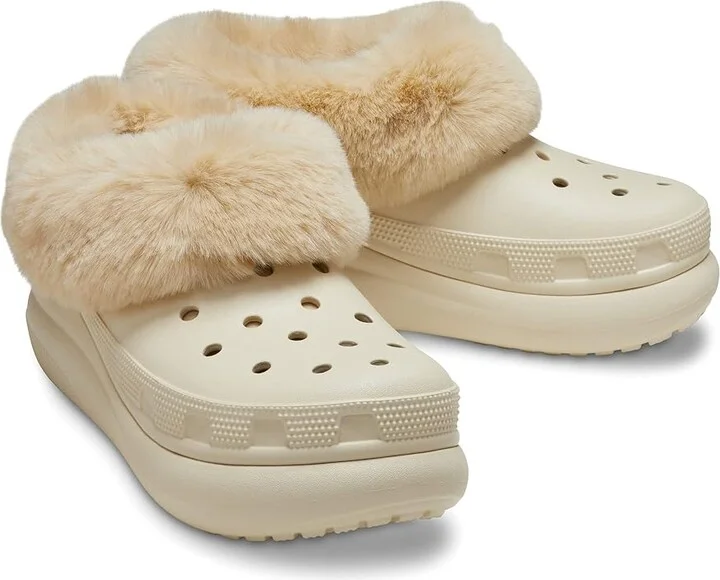 Crocs Furever Crush Shoes Bone : Men's 10 - Women's 12 Medium, Polyester