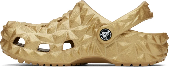 Crocs Gold Classic Metallic Geometric Clogs - Image 3