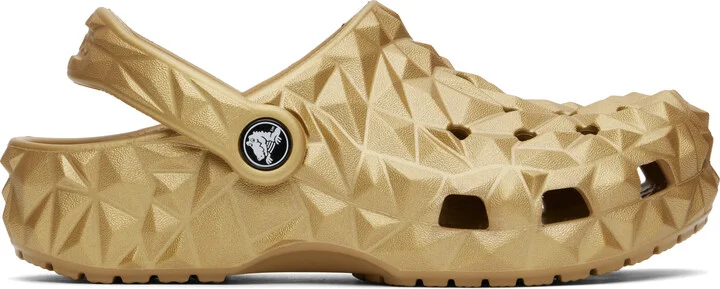 Crocs Gold Classic Metallic Geometric Clogs
