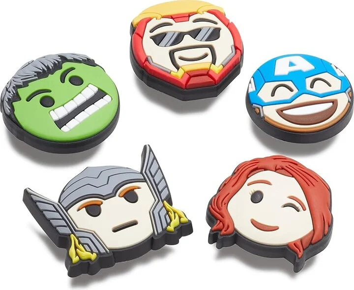 Crocs Jibbitz Characters Remedies Foot Care Avengers Emojis 5-Pack, Synthetic