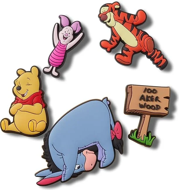 Crocs Jibbitz Characters Remedies Foot Care Winnie the Pooh 5-Pack, Synthetic