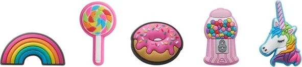 Crocs Jibbitz Everything Nice Unicorn Shoe Charms 5-Pack