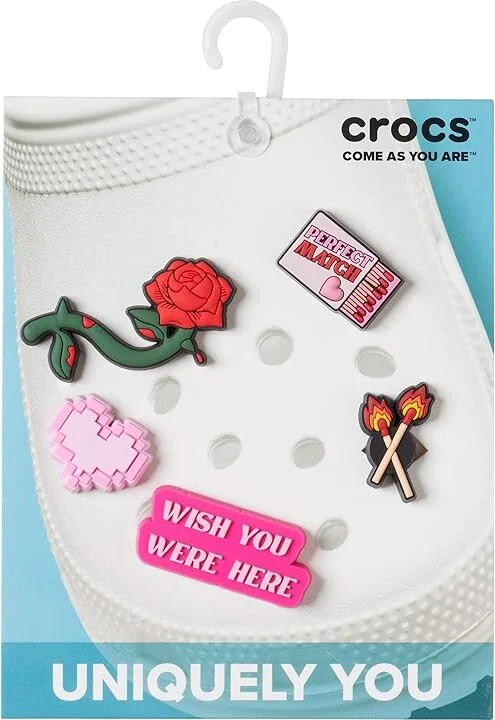 Crocs Jibbitz Holiday Packs Remedies Foot Care Valentines Girly 5-Pack, Synthetic - Image 2