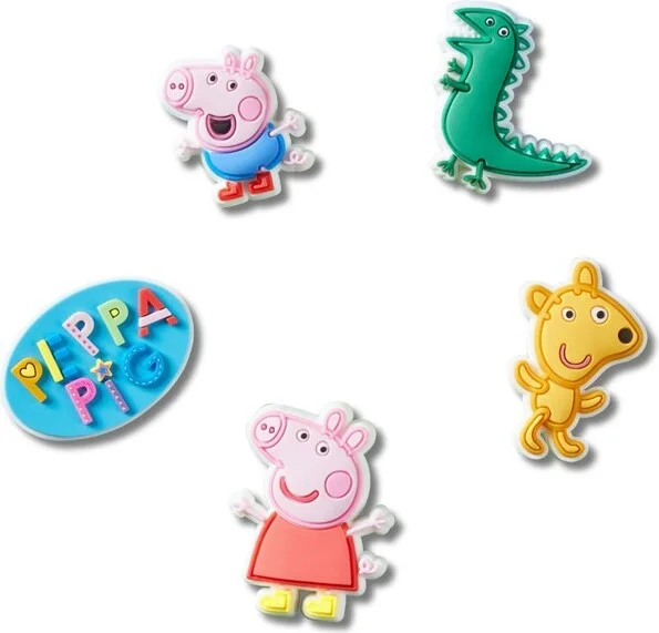 Crocs Jibbitz Peppa Pig Character Shoe Charms 5-Pack