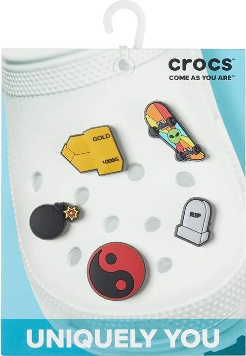 Crocs Jibbitz Sports Interests Remedies Foot Care Sk8R Boi 5-Pack, Synthetic - Image 2
