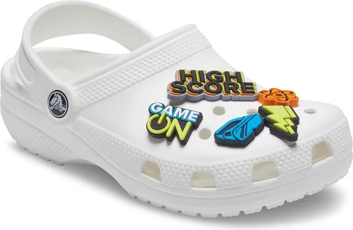 Crocs Jibbitz Sports Interests Remedies Foot Care Super Gamer 5-Pack, Synthetic - Image 2