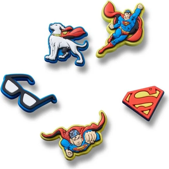 Crocs Jibbitz Superman DC Comics Super Heroes Shoe Charms 5-Pack