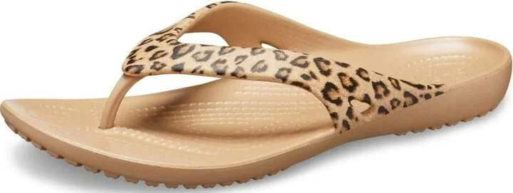 Crocs Kadee II Flip Leopard/Gold 11 M
