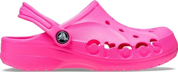 Crocs Kids Baya Clogs, Electric Pink, J2