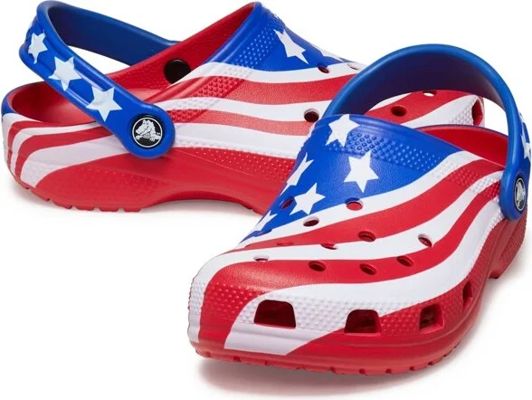 Crocs Kids Classic American Flag Clogs, Multi, C11 - Image 2