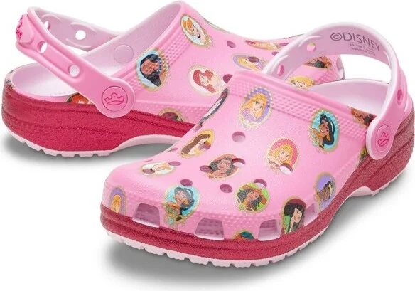 Crocs Kids Disney Princesses Classic Clogs, Multi, C13 - Image 2