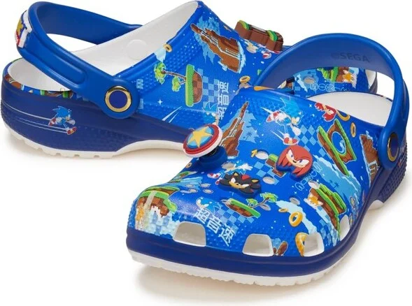 Crocs Kids Sonic the Hedgehog Classic Clogs, Blue Bolt/Multi, J4 - Image 2
