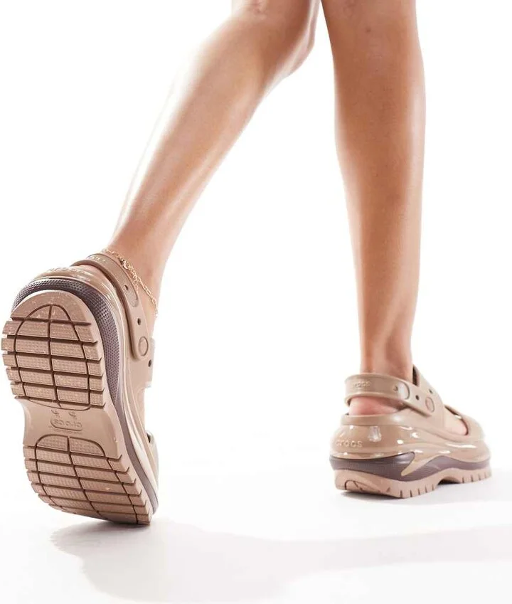 Crocs Mega Crush Sandals In Latte - Image 3