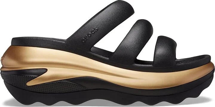 Crocs Mega Crush Triple Strap Sandal Sandals Black/Gold Metallic : Men's 8 - Women's 10 Medium, Synthetic - Image 7