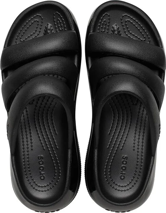 Crocs Mega Crush Triple Strap Sandal Sandals Black : Men's 6 - Women's 8 Medium, Synthetic - Image 2