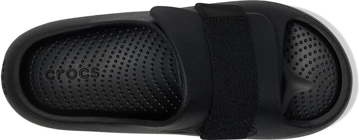 Crocs Mellow Luxe Recovery Slide Shoes Black : Men's 5 - Women's 7 Medium, Synthetic - Image 2