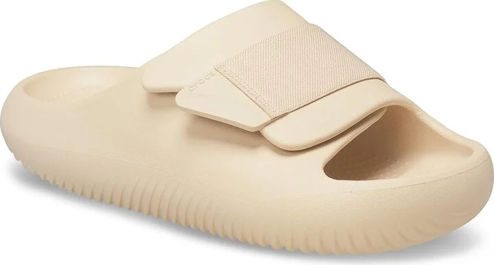 Crocs Mellow Luxe Recovery Slide Shoes Shitake : Men's 6 - Women's 8 Medium, Synthetic