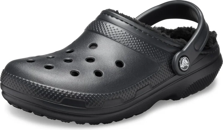 Crocs Men's and Women's Classic Lined Clog Black/Black