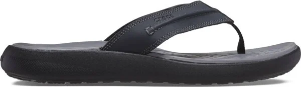 Crocs Men's Yukon Vista II LiteRide Flip Flop Sandals, Black, M7