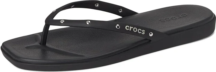 Crocs Miami Flip Flops Women's Sandals Black Studs : 6 M, Synthetic - Image 5