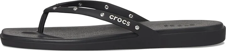 Crocs Miami Flip Flops Women's Sandals Black Studs : 6 M, Synthetic - Image 6