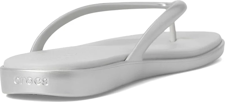 Crocs Miami Flip Flops Women's Sandals Silver : 8 M, Synthetic - Image 4