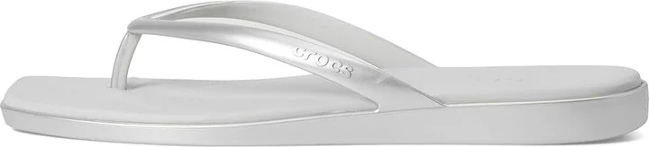 Crocs Miami Flip Flops Women's Sandals Silver : 8 M, Synthetic - Image 6