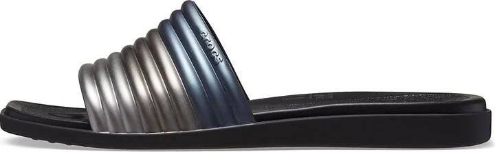 Crocs Miami Slide Sandals Women's Sandals Metallic Black : 11 M, Rubber/Synthetic - Image 5