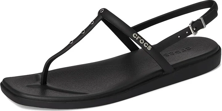 Crocs Miami Thong Sandal Women's Sandals Black Studs : 6 M, Synthetic - Image 5