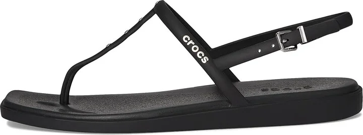 Crocs Miami Thong Sandal Women's Sandals Black Studs : 6 M, Synthetic - Image 6