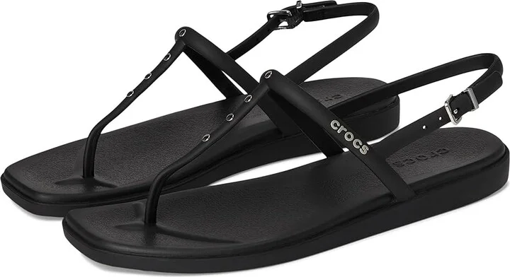 Crocs Miami Thong Sandal Women's Sandals Black Studs : 6 M, Synthetic