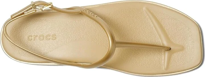 Crocs Miami Thong Sandal Women's Sandals Metallic Gold : 6 M, Synthetic - Image 2