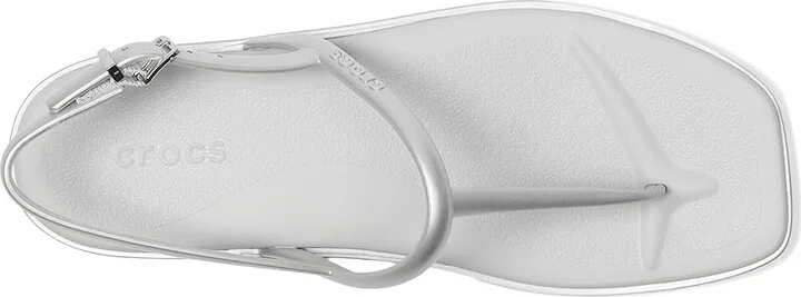 Crocs Miami Thong Sandal Women's Sandals Silver : 8 M, Synthetic - Image 2