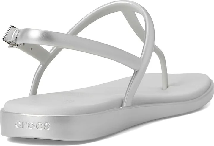 Crocs Miami Thong Sandal Women's Sandals Silver : 8 M, Synthetic - Image 4