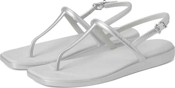 Crocs Miami Thong Sandal Women's Sandals Silver : 8 M, Synthetic