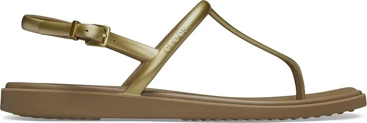 Crocs Miami Thong Sandals Women's Sandals Sepia Metallic : 9 M, Rubber/Synthetic - Image 6