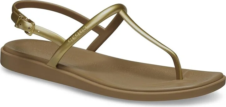 Crocs Miami Thong Sandals Women's Sandals Sepia Metallic : 9 M, Rubber/Synthetic
