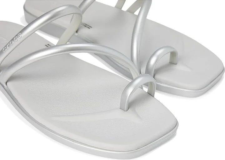 Crocs Miami Toe Loop Sandal Women's Sandals Metallic Silver : 9 M - Image 7