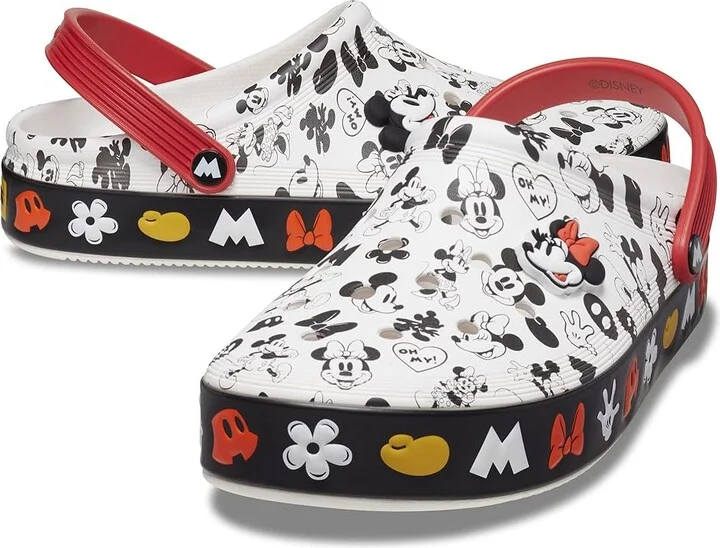 Crocs Mickey Court Clog Shoes White : Men's 2 - Women's 4 Medium, EVA/Rubber