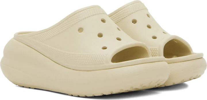 Crocs Off-White Crush Slides - Image 4
