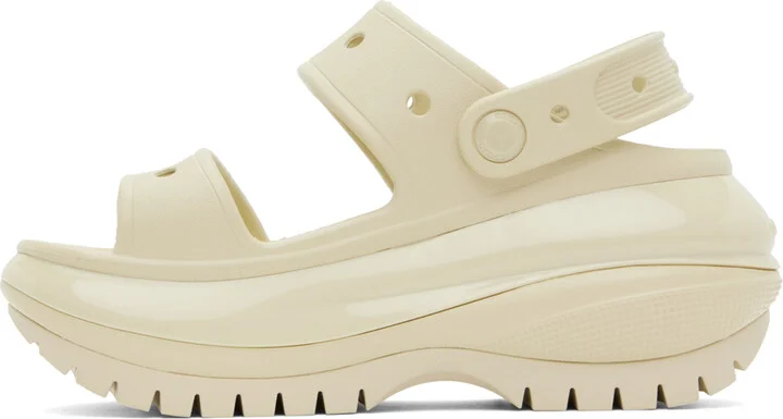 Crocs Off-White Mega Crush Sandals - Image 3