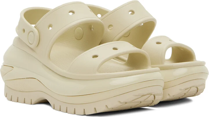 Crocs Off-White Mega Crush Sandals - Image 4